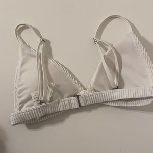 hollister white ribbed bikini top